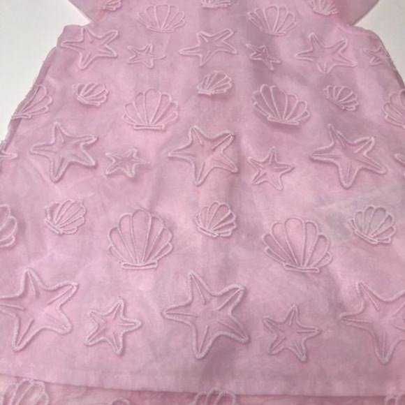 Original marines tulle embroidered nautical dress with seashells and starfish 2 - Picture 6 of 6